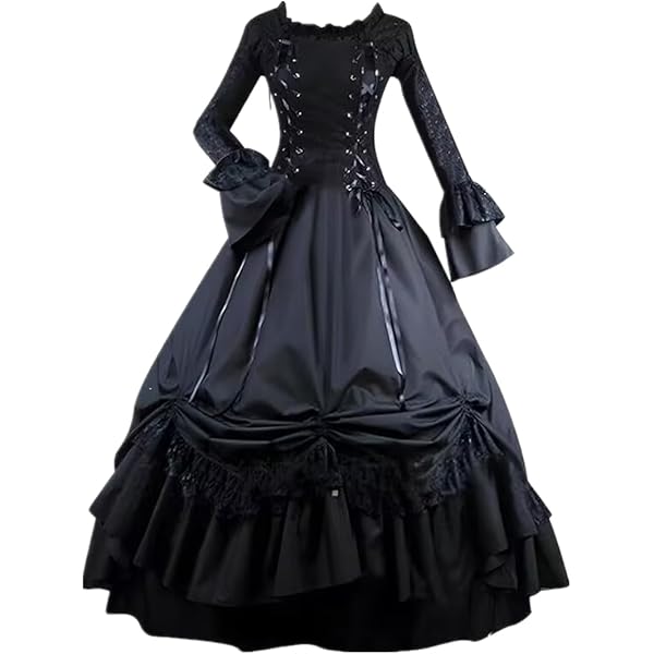 Amazon.com: CASF 18th Century Southern Belle Masquerade Ball Gown Dress  Black (Small) : Clothing, Shoes & Jewelry