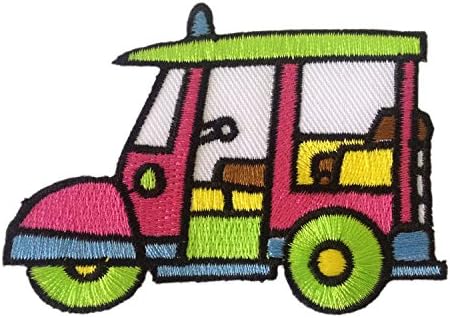 Wonderworld Mini Tuk Tuk Bangkok Popular Car Model Iron on Patches Embroidered