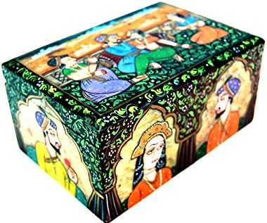 Caja de piedra pintada a mano, artesania india. Hecho 100% en La India.: Amazon.es: Hogar