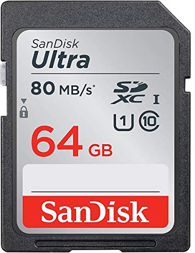 SanDisk Ultra 64GB SDXC bis zu 80 MB/Sek, Class 10 Speicherkarte FFP