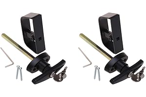 StartFine 5½" T-Handle Lock kit Shed Door Lock with samed Keys and Screws for Playhouse & Chicken Coop Door Lock 5-1/2“ T-Handle 2kits