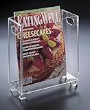 Huang Acrylic Acrylic Lucite Magazine Holder/Wastebasket with Handles and Feet
