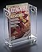 Huang Acrylic Acrylic Lucite Magazine Holder/Wastebasket with Handles and Feet