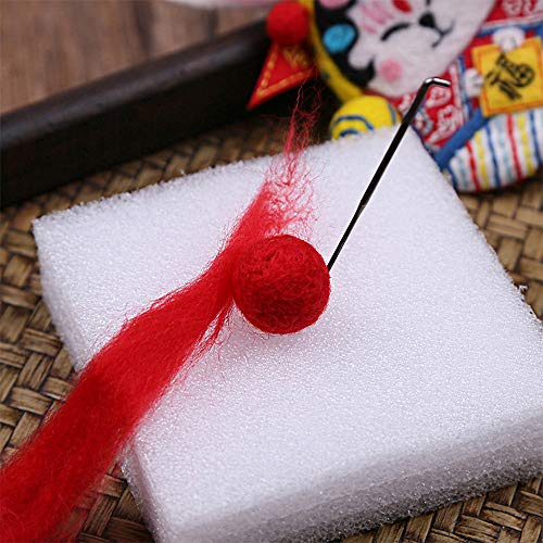 Jupean Needle Felting Kit, 36 Colors Wool Roving with Basic Wool Felt
