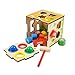GEDIAO Pounding Bench Wooden Toy with Mallet Shape Sorter for Toddlers (Developmental Toy)