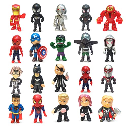 Jilang Superhero Mini Action Figures Sets 20 Pieces, Titan Hero Series