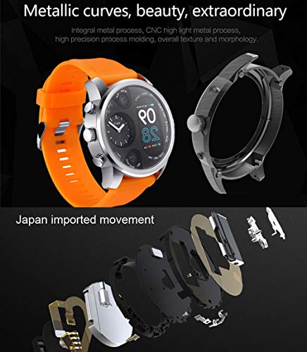 Axiba Smart Watch Fitness Activity Heart Rate Tracker Waterproof, Smart Watch Fitness Activity Heart Rate Blood Pressure Tracker Waterproof (Orange)