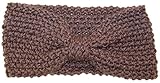 Best Winter Hats Adult Crochet Bow Knot Headband/Ear Warmer (One Size) - Light Brown