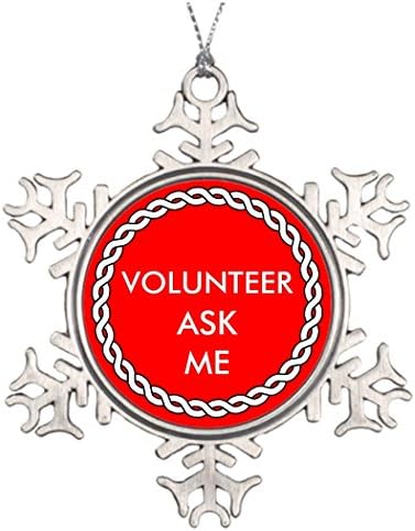 Tree Branch Decoration Aide Volunr Ask Me Red White Event Badge Pin Make Your Own Snowflake Ornaments Show