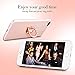 Maxdara Phone Finger Ring Holder Grip, 360° Rotation Diamond Rhinestone Universal Bling Ring Kickstand for iPhone XS Max XS X, iPhone 6 7 8, iPhone 7Plus 8Plus, Galaxy S9 S9 Plus etc 2 Pack (RoseGold)