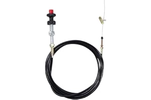 SHOZHO VCGTX10 10FT Heavy Duty Vernier Locking Throttle Cable Compatible with Household Industrial and Commercial PTO and Dump Applications with Detachable Cable Head