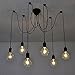 Lixada Spider Lights Adjustable DIY Industrial Light, Ceiling Light Fixture for Dining Hall Bedroom Hotel Decoration