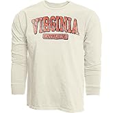 Blue 84 NCAA Unisex-Adult NCAA Officially Licensed Long Sleeve T-Shirt Ivory Dyed Ringspun Vintage