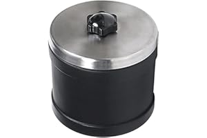 AZEFUN Rock Tumbler Barrel Capacity 1 Lb, Replacement Rock Tumbler Parts with Leak-Proof Lid,Rock Polisher Tumbler Kit Barrel for Hobby Series Tumbler, 4.09 x 3.78 Inches, Black