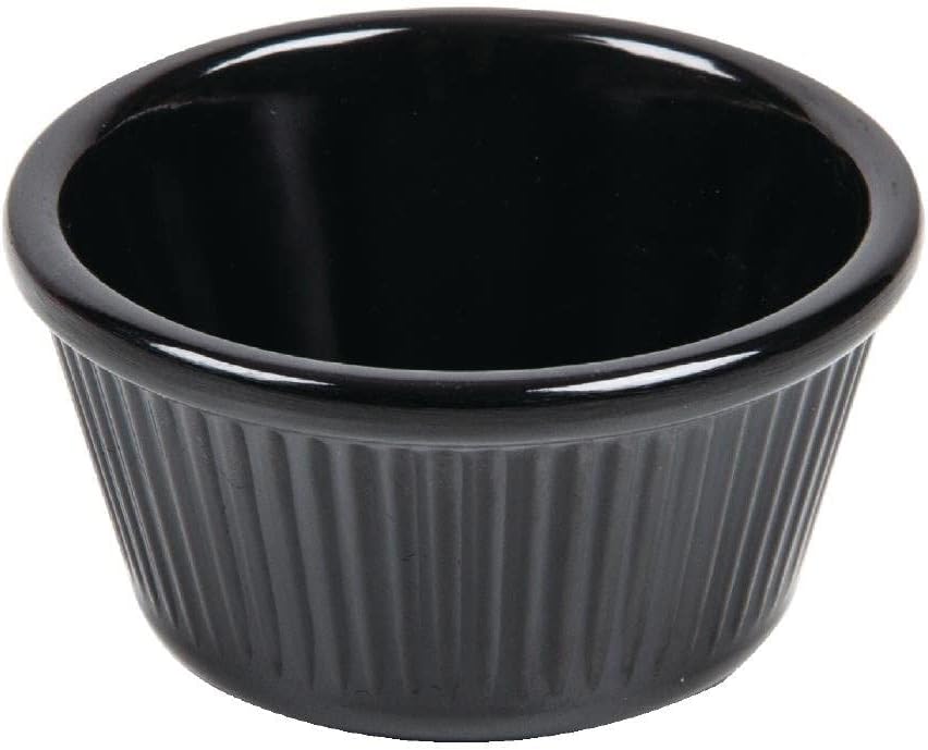 Olympia Kristallon Black Melamine Ramekins 57ml - Durable & Scratch Resistant -