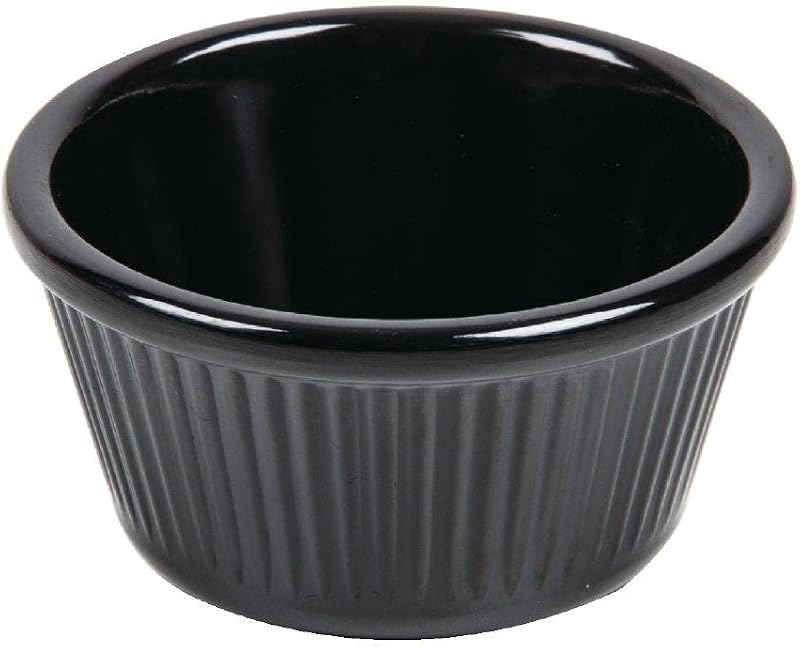 Olympia Kristallon Black Melamine Ramekins 57ml - Durable & Scratch Resistant -