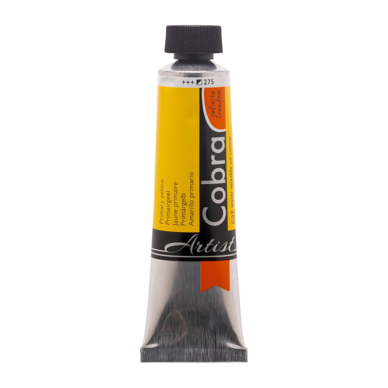 Cobra Artist Water-Mixable Oil Colour - Primary Yellow 275-40 ml Tube - Semi-Opaque - Excellent Lightfastness