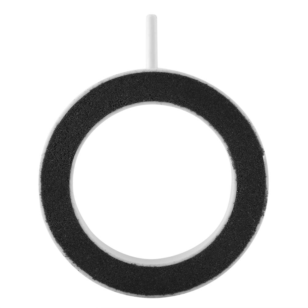 Smandy Oxygenator and Decorative Ring Shape Air Stone for Aquarium, Pond, and Fish Tanks - Increases Oxygen Levels & Enhances Tank Aesthetics, Air Pump Accessory (125mm x 18mm)