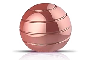 KKPOT Kinetic Desk Toy,Optical Illusion Metal Fidget Spinning Ball,Office Executive Stress Relief Spinner Toys for Adults & Kids