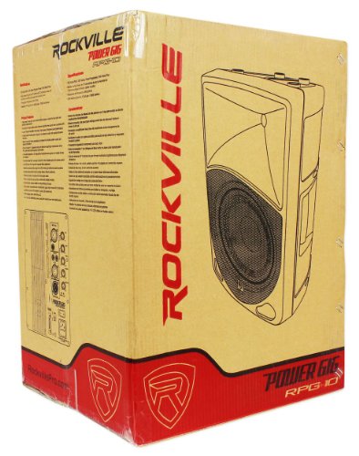 Pair Rockville RPG10 10" 1200w Powered PA/DJ Speakers + 2 Stands + 2 Cables+Bag - Thumbnail 4
