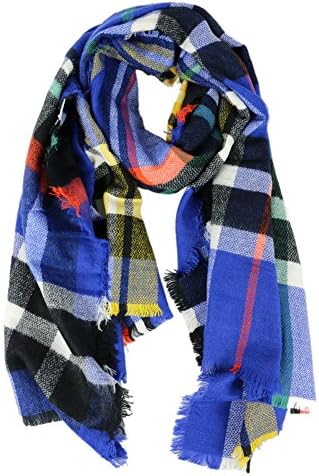 Women's Fashion Stylish Classic Long Shawl Winter Warm Plaid Cozy Large Scarf