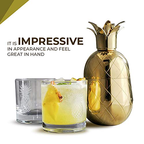 MLMG Cocktail Shaker Cocktail Set Ananas Pineapple Metal Strohhalm Straw Barzubehör Bar Party Mixing Deko Geschenk… – Bild 6