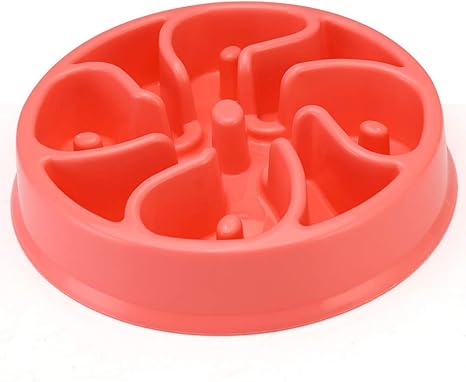 Amazon Com Zxxy Anti Choke Pet Bowls Flowers Bowls Of Weight Loss Puzzle Environmental Protection Pp Dog Bowl Slow Food Bowl Hardcover Pink Home Kitchen