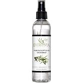 EuroSpa Aromatics Pure Eucalyptus Oil ShowerMist and Steam Room Spray, All-Natural Premium Aromatherapy Essential Oils - Pure Eucalyptus, 8oz