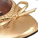 Sidekicks Foldable Ballet Flats Shoes w/ Carrying Case GOLD LARGE