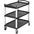 Cambro BC340KD-110 Black Knockdown Utility Cart Case of 1