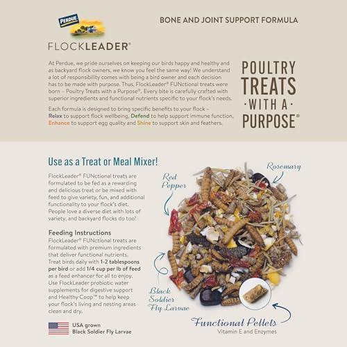 FLOCKLEADER SUSTAIN, FUNCTIONAL POULTRY TREATS FOR BONE AND JOINT SUPPORT, 1.5 LB