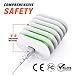 Universal USB Charging Station, eSamcore 6-Port USB Docking Station [Fast Charging] Multiple Devices for iPhone, iPad, Samsung Galaxy, Tablets, Kindle & Nintendo Switch [White/Green]