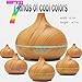 Aromatherapy Diffuser - 550 mL Remote Control Essential Oil Defusers Electric Ultrasonic Cool Mist Humidifier Air Purifier 7 Color LED light 4 time-setting Wood Grain Whisper-Quiet