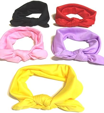 Baby Headband Accessories 5-Pack by Leonna. Baby Girl Hairband Wrap for Kids.