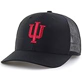 Officially Licensed University Indiana Mesh Trucker Hat Classic Primary Home Team Logo Adjustable Structured Embroidered Black Snapback Baseball Sports Ball Cap