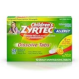 Zyrtec Children's Allergy Dissolve Tablets, Citrus, 12 Count