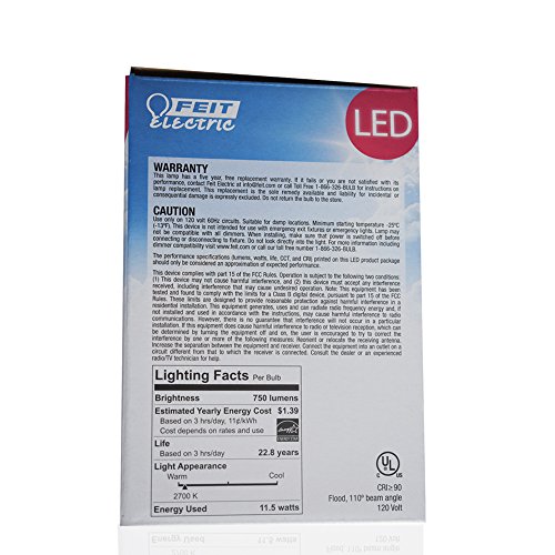 image for EcoSmart LED BR30 Dimmable Flood Bulb, 65W Replacement - 10 Watt - 650
