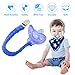 Baby Pacifier Clips for Boys - 4 Pack Braided Pacifier Holder, Hand-Made Pacifier Leash for All Pacifiers, Teether Toys, Soothie (Navy Blue/Grey/Green/Blue)
