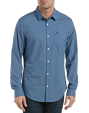 Mens Heritage Slim Fit Woven Shirt, Xxl, Blue