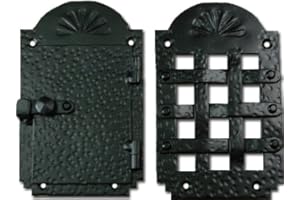 WILD WEST HARDWARE Iron Door Speakeasy Grille, Door Viewer, Rustic Old Hacienda Style