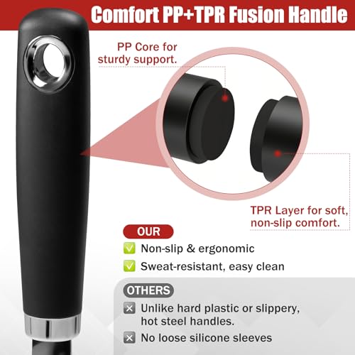 Potato Mashers, Potato Masher Food Grade Stainless Steel, Heavy Duty Potato Ricer Masher with Soft Grip Handle, Kitchen Food Masher for Mashed Potato, Tomato Puree, Jam, Vegetable & Fruits