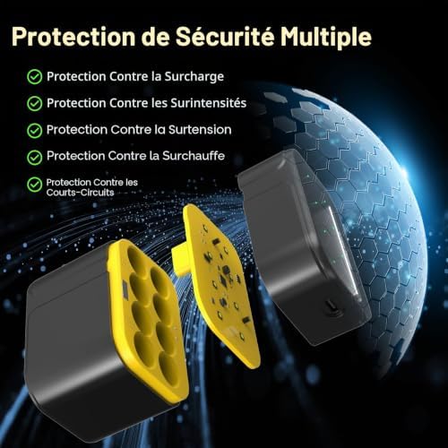 Piles AA Lithium Rechargeables 1.5V 3700mWh Haute Capacité 8-Pack avec Chargeur, Adaptées aux appareils Photo numériques, pour Le Sport et à l'extérieur, jusqu'à 2000+ Cycles