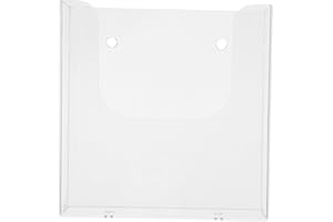 FUNNETOYU Wall-Mounted File Rack A5 Document Organizer Plastic Office File Holder Magazine and Pamphlet Stand for Workspace S