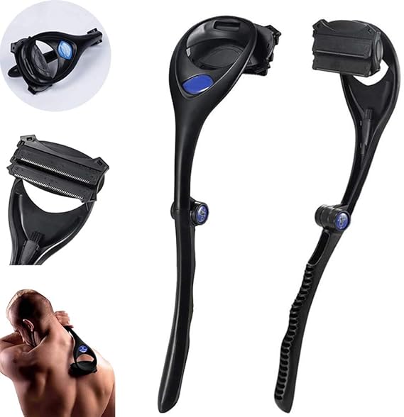 FXQIN Back Hair and Body Shaver, Back Hair Remover for Men Manual Back Hair Shaver
