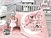 DreamPartyWorld Moon and Stars Baby Girls Crib Bedding Nursery Set Gift Bedding Pink 100% Cotton