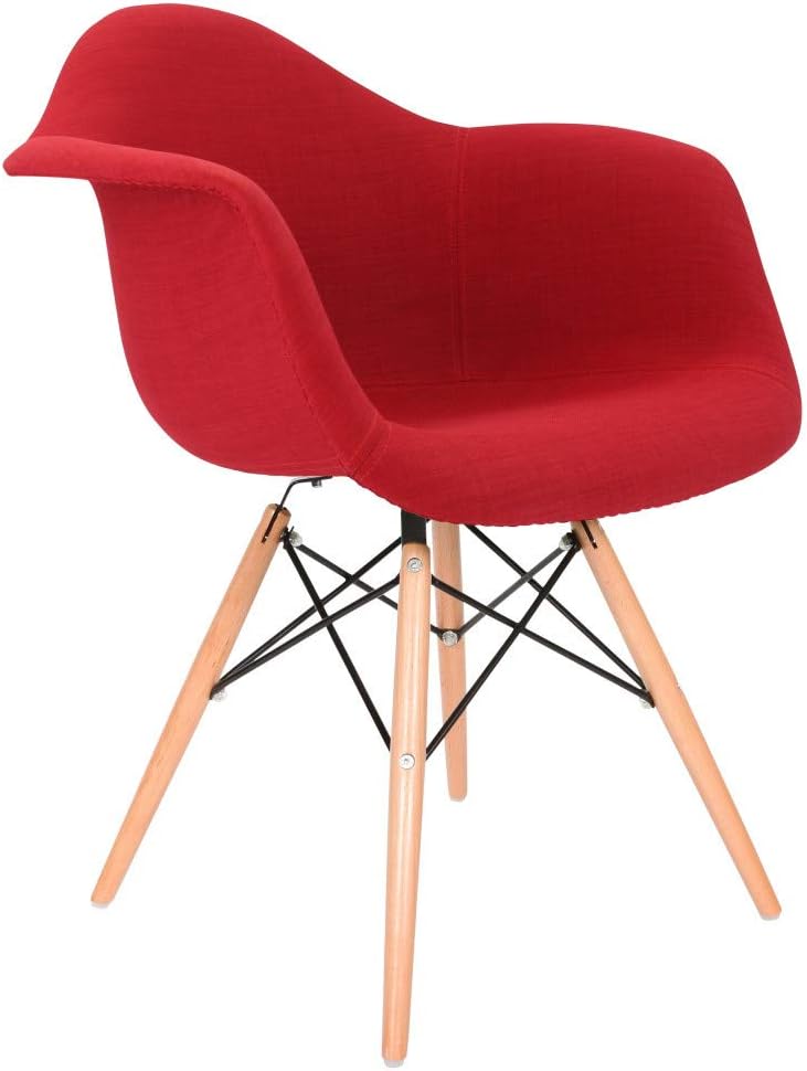 DAW Chair Upholstered – Red, Natural