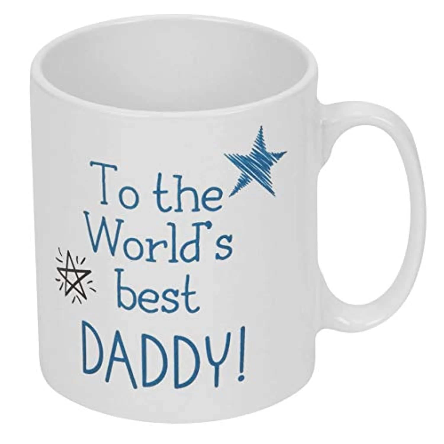 Gift Boxed White Mug with Writing - Fathers Day - Worlds Best Daddy