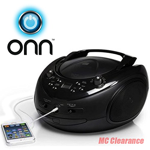Onn portable cd boombox sport onn sport stereo with am fm radio &…