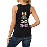Women's Funny Animal Tank Tops Casual Summer Sleeveless Dragonfly Butterfly Graphic Tees Tops
