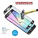 Galaxy S6 Edge Plus Tempered Glass, Screen Protector Asstar [Full Coverage] 9H 0.2mm Thinest Shatterproof Fingerprint-Free Bubble Free Film for Samsung Galaxy S6 Edge + (Black)